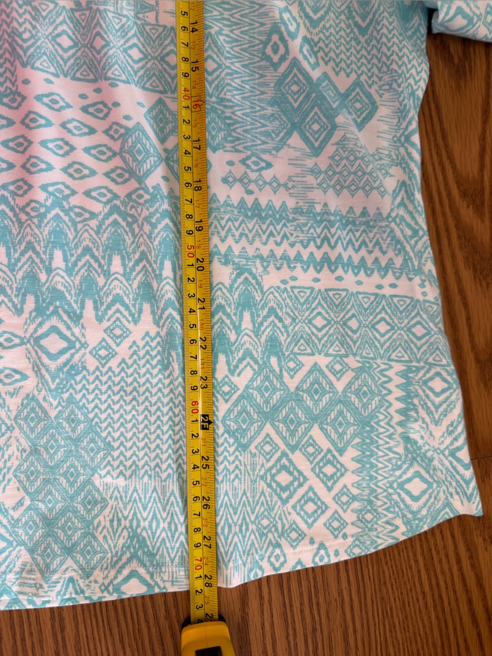 D&Co Henley NWOT Knit Tunic with Y Neck, Soft & Stretchy - Light Blue - Picture 8 of 12